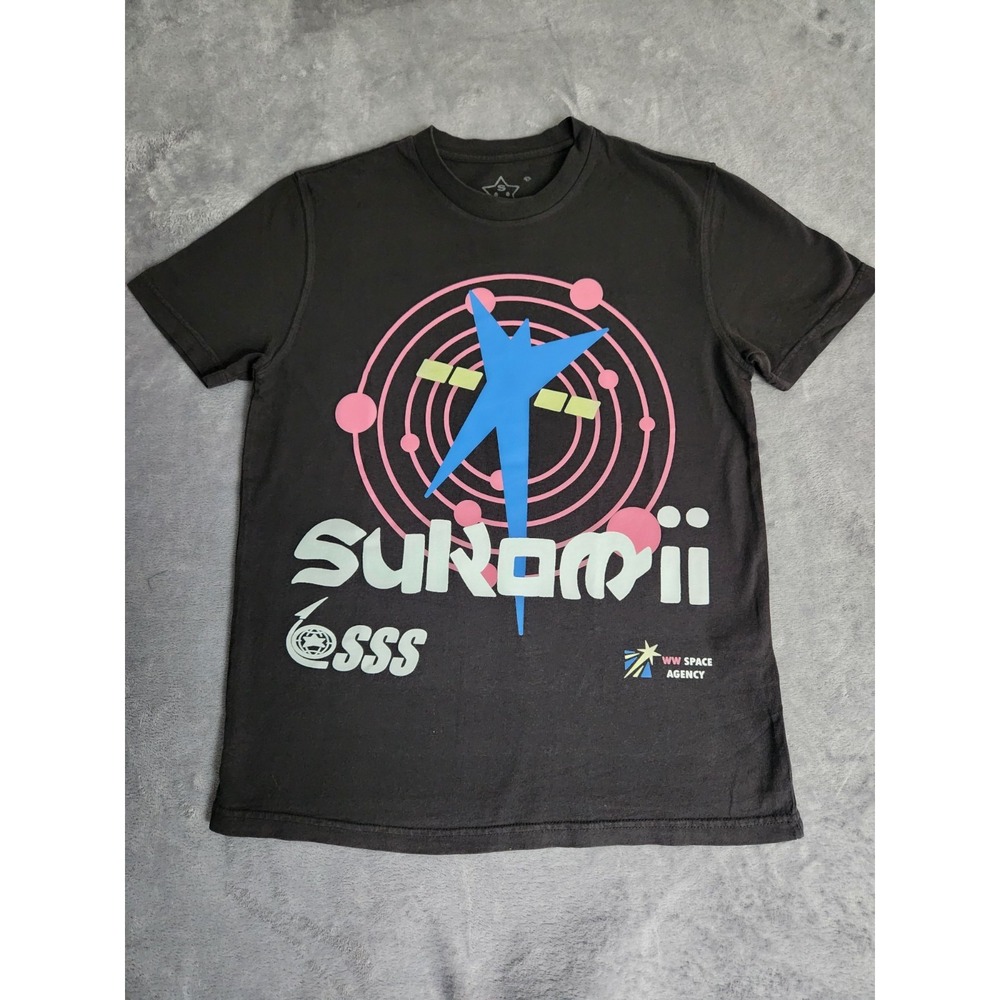New Sukamii Space Agency Graphic T-Shirt Black Medium M  Shirt Top Tshirt Tee